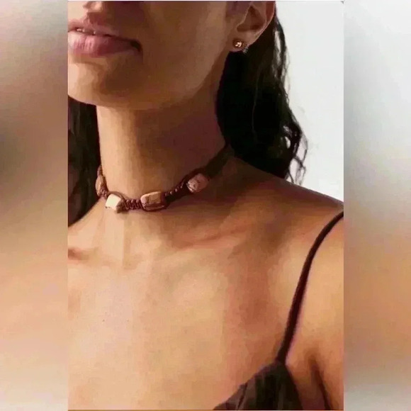 NWT Free People Sweet Caroline Choker ~ Maroon / Burgandy - Picture 1 of 6